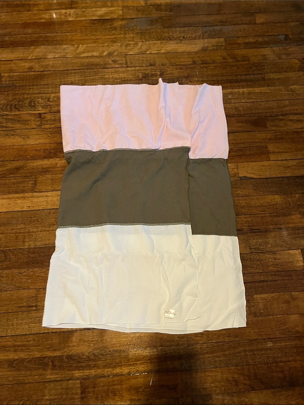 Colorblock Wrap/scarf in Pink, Olive, and White